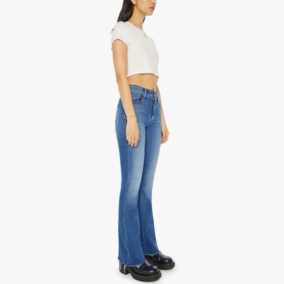 Mother Denim The Crusier Sneak Fray Flared Leg Jean In Hike Hike Baby size 25 - Picture 1 of 11